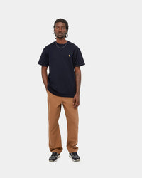 Carhartt WIP S/S Chase Tee - Dark Navy / Gold | Carhartt WIP T Shirts | JEANSTORE