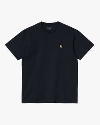 Carhartt WIP S/S Chase Tee - Dark Navy / Gold | Carhartt WIP T Shirts | JEANSTORE