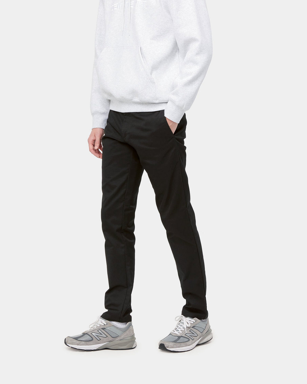 Carhartt WIP Sid Pant Slim Tapered Mens Chinos - Black Rinsed | Carhartt WIP Chinos & Non-Denim Pants | JEANSTORE