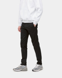 Carhartt WIP Sid Pant Slim Tapered Mens Chinos - Black Rinsed | Carhartt WIP Chinos & Non-Denim Pants | JEANSTORE