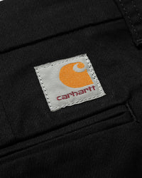Carhartt WIP Sid Pant Slim Tapered Mens Chinos - Black Rinsed | Carhartt WIP Chinos & Non-Denim Pants | JEANSTORE
