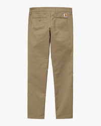 Carhartt WIP Sid Pant Slim Tapered Mens Chinos - Leather Rinsed | Carhartt WIP Chinos & Non-Denim Pants | JEANSTORE