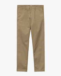 Carhartt WIP Sid Pant Slim Tapered Mens Chinos - Leather Rinsed | Carhartt WIP Chinos & Non-Denim Pants | JEANSTORE