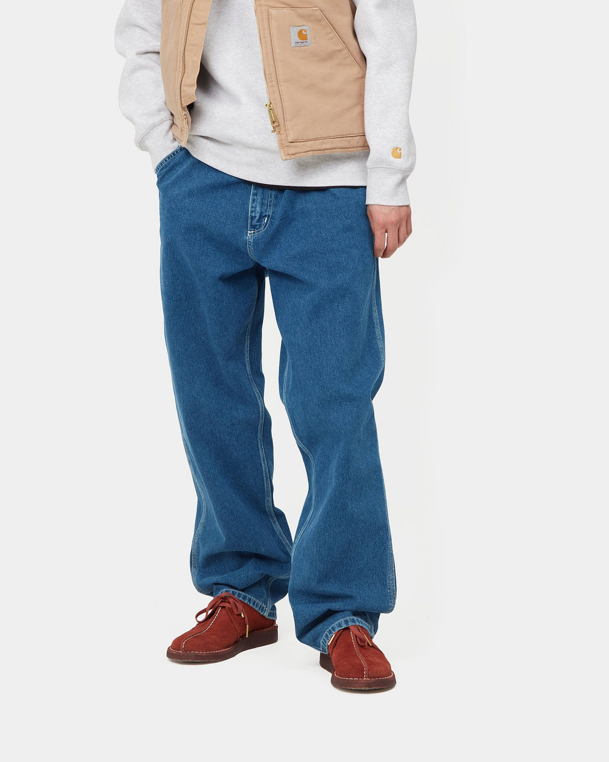 Carhartt WIP Simple Pant Loose Fit Mens Jeans - Blue Stone Washed | Carhartt WIP Jeans | JEANSTORE