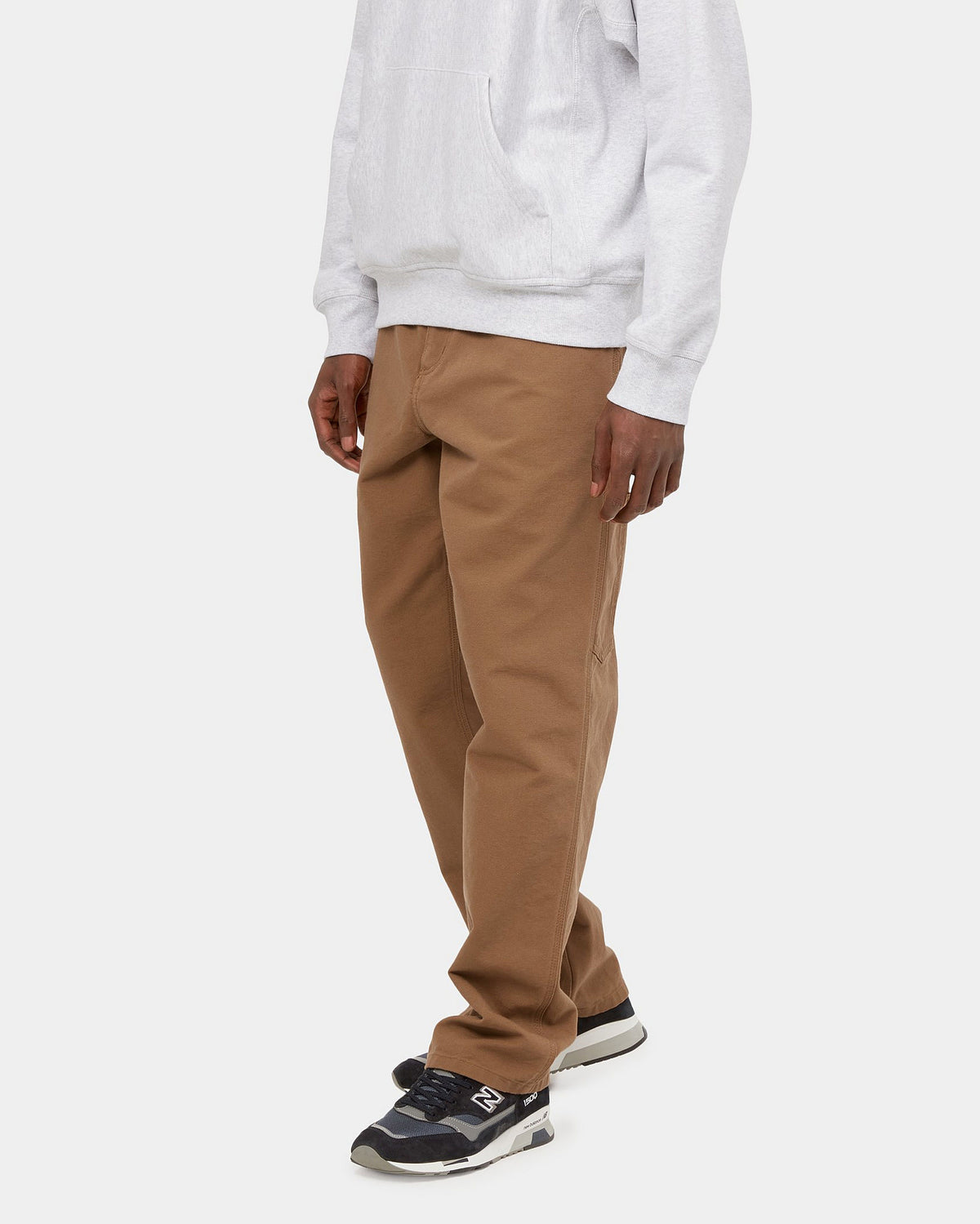 Carhartt WIP Single Knee Pant Relaxed Fit Canvas Trousers - Hamilton Brown Rinsed | Carhartt WIP Chinos & Non-Denim Pants | JEANSTORE
