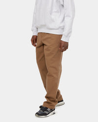 Carhartt WIP Single Knee Pant Relaxed Fit Canvas Trousers - Hamilton Brown Rinsed | Carhartt WIP Chinos & Non-Denim Pants | JEANSTORE