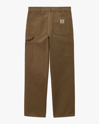 Carhartt WIP Single Knee Pant Relaxed Fit Canvas Trousers - Hamilton Brown Rinsed | Carhartt WIP Chinos & Non-Denim Pants | JEANSTORE