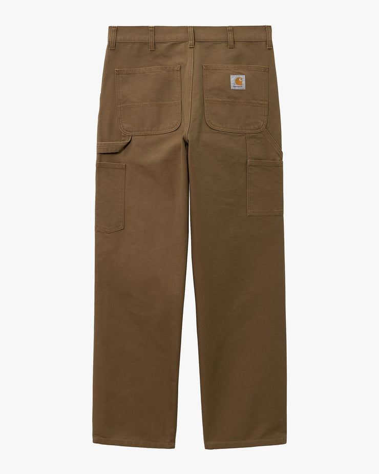Carhartt WIP Single Knee Pant Relaxed Fit Canvas Trousers - Hamilton Brown Rinsed | Carhartt WIP Chinos & Non-Denim Pants | JEANSTORE