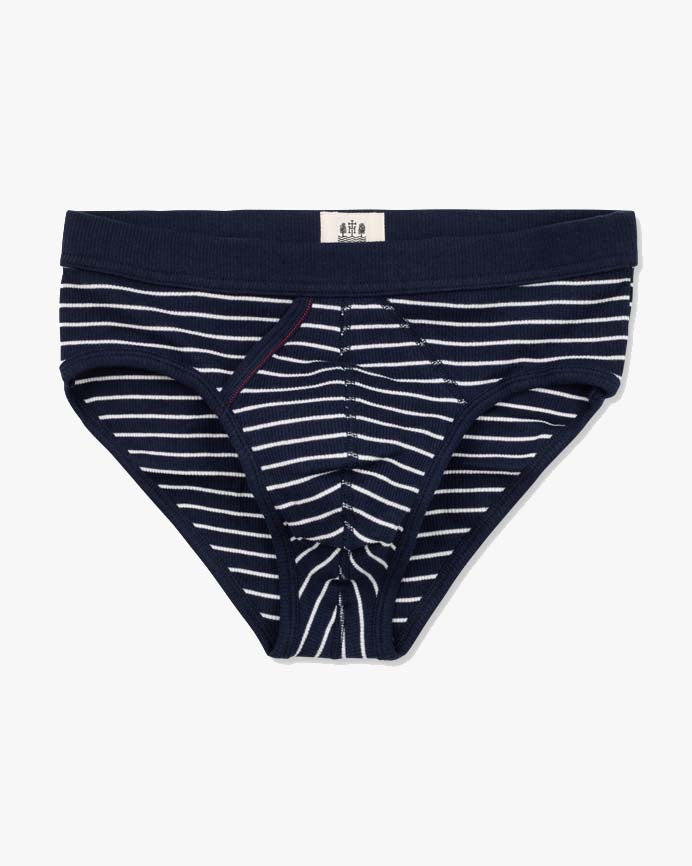 Hemen Biarritz Etor Sailor Stripes Brief - Marine / Natural | Hemen Biarritz Underwear | JEANSTORE