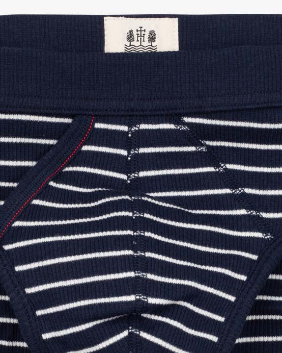 Hemen Biarritz Etor Sailor Stripes Brief - Marine / Natural | Hemen Biarritz Underwear | JEANSTORE