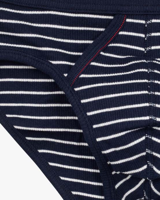 Hemen Biarritz Etor Sailor Stripes Brief - Marine / Natural | Hemen Biarritz Underwear | JEANSTORE