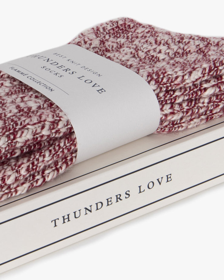 Thunders Love Flammé Collection Socks - Burgundy | Thunders Love Socks | JEANSTORE