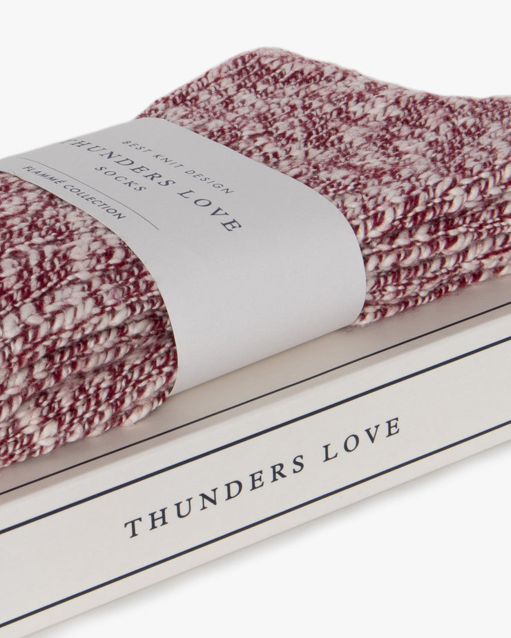 Thunders Love Flammé Collection Socks - Douglas Burgundy | Thunders Love Socks | JEANSTORE