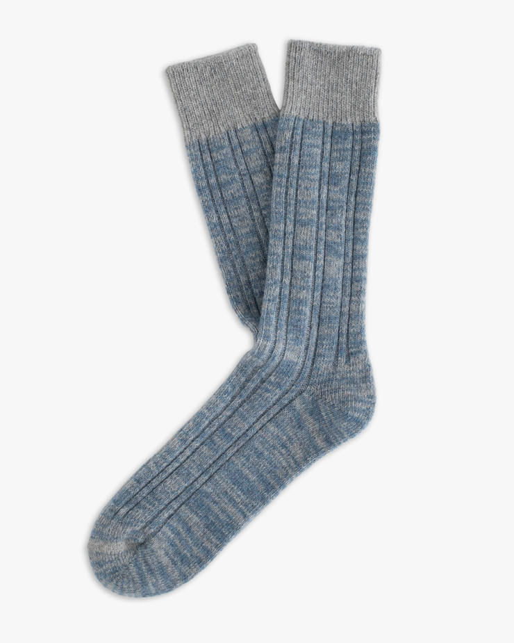 Thunders Love Wool Collection Double Ribbed Socks - Blue | Thunders Love Socks | JEANSTORE