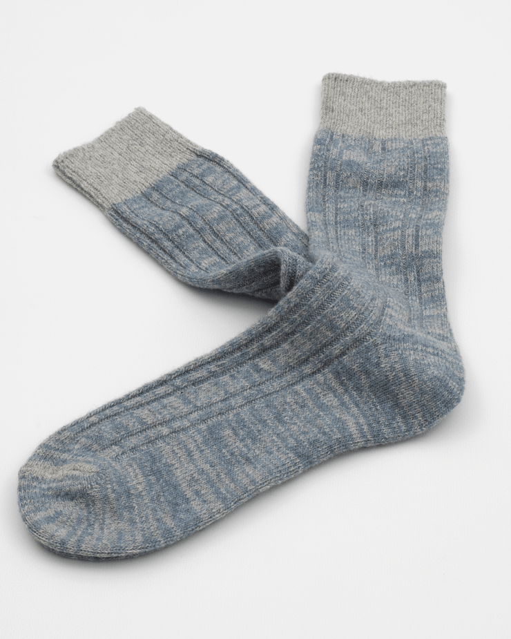 Thunders Love Wool Collection Double Ribbed Socks - Blue | Thunders Love Socks | JEANSTORE