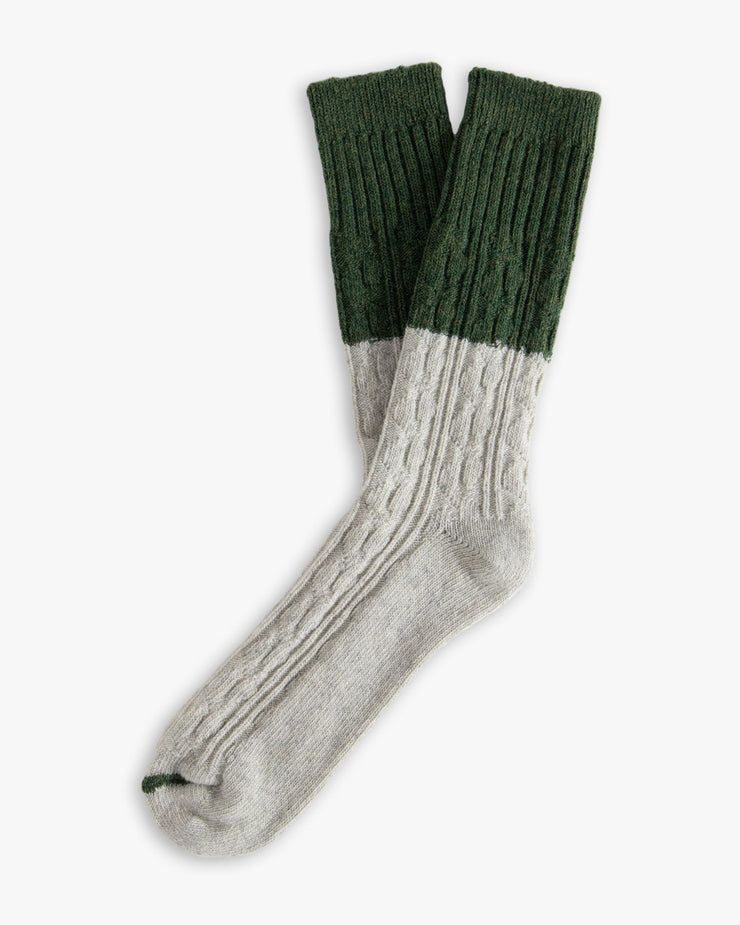 Thunders Love Wool Collection Socks - Cable Knit Green | Thunders Love Socks | JEANSTORE
