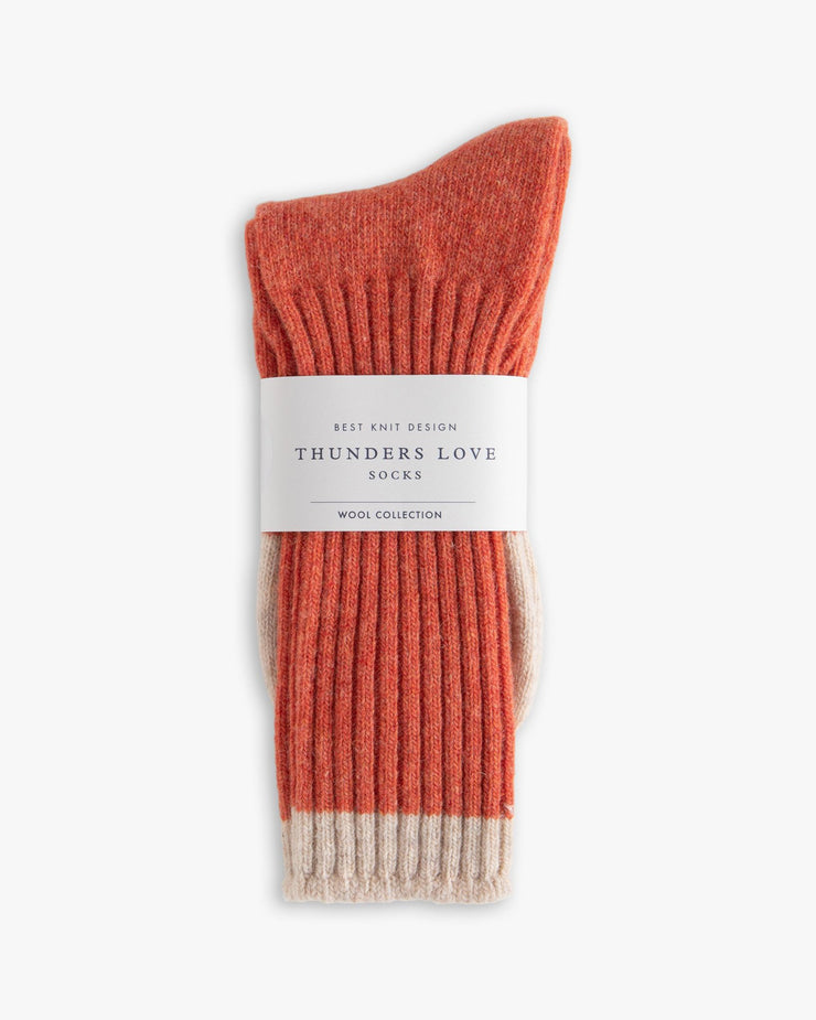 Thunders Love Wool Collection Socks - Vintage Orange | Thunders Love Socks | JEANSTORE