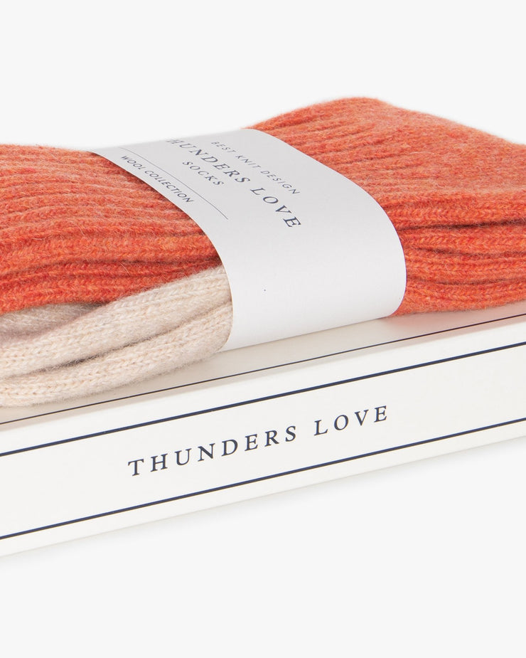 Thunders Love Wool Collection Socks - Vintage Orange | Thunders Love Socks | JEANSTORE