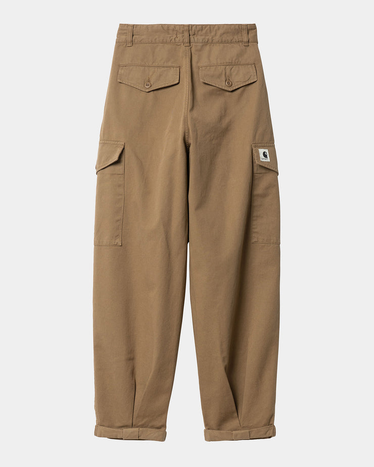 Carhartt WIP Womens Collins Pant Cargo Trousers - Buffalo Garment Dyed | Carhartt WIP Chinos & Non-Denim Pants | JEANSTORE