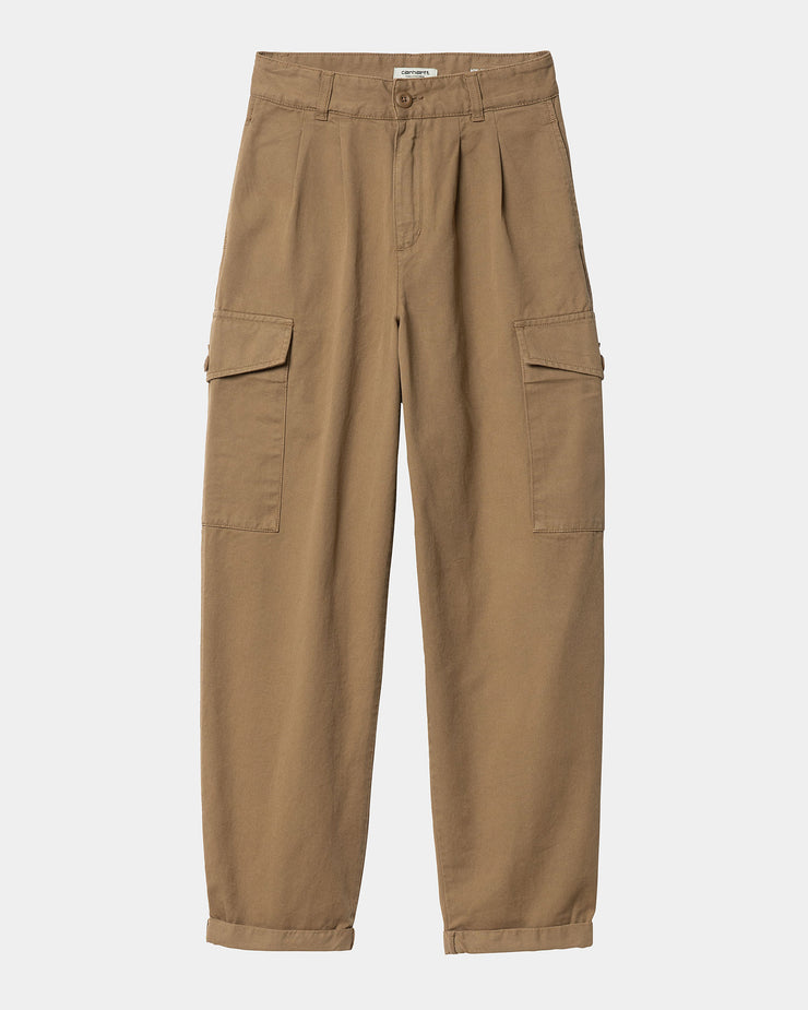 Carhartt WIP Womens Collins Pant Cargo Trousers - Buffalo Garment Dyed | Carhartt WIP Chinos & Non-Denim Pants | JEANSTORE