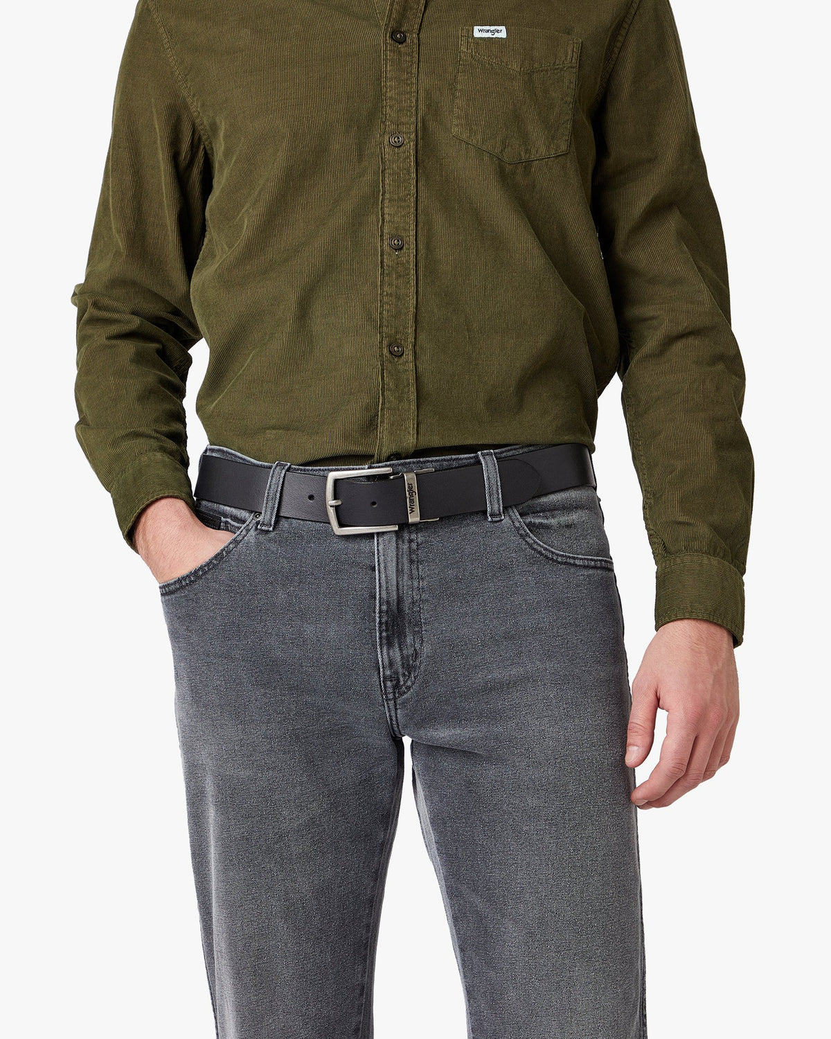 Wrangler 2-Sided Reversible Leather Belt - Black / Brown | Wrangler Belts | JEANSTORE