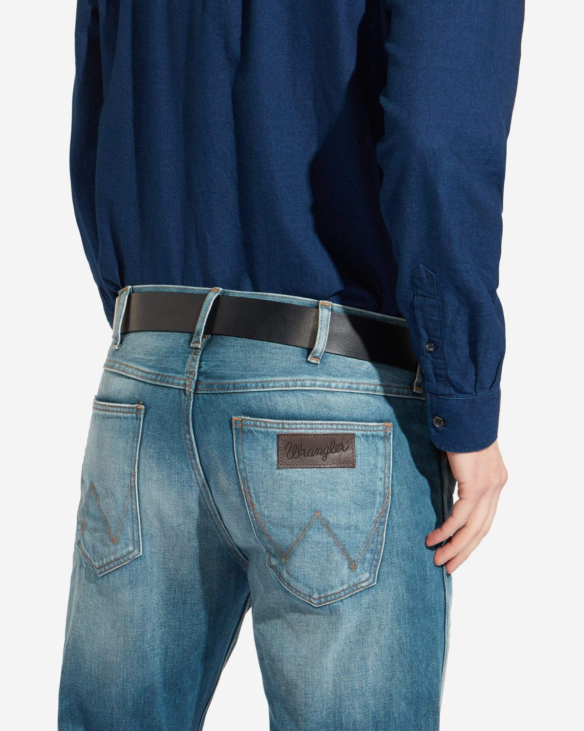 Wrangler Basic Metal Loop Belt - Black | Wrangler Belts | JEANSTORE