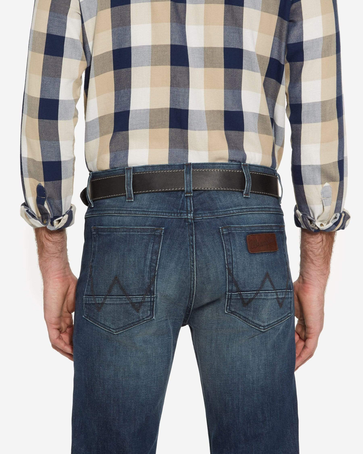 Wrangler Basic Stitched Belt - Black | Wrangler Belts | JEANSTORE