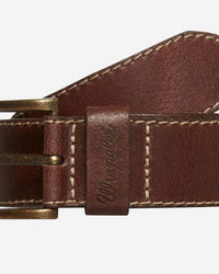 Wrangler Basic Stitched Belt - Mid Brown | Wrangler Belts | JEANSTORE