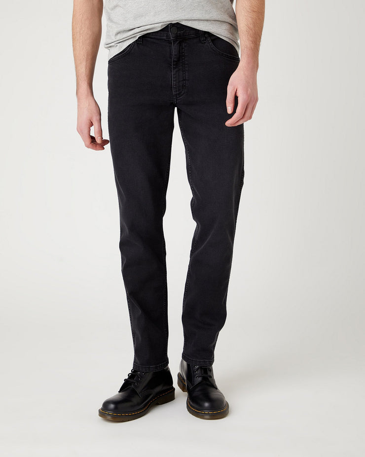 Wrangler Greensboro Regular Fit Mens Jeans - Black Crow | Wrangler Jeans | JEANSTORE