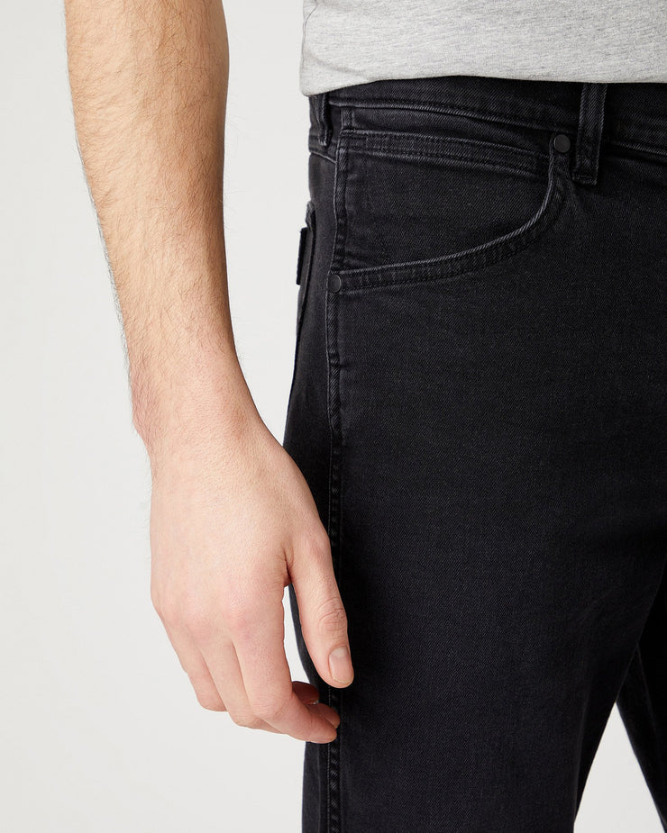 Wrangler Greensboro Regular Fit Mens Jeans - Black Crow | Wrangler Jeans | JEANSTORE