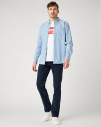 Wrangler Greensboro Regular Fit Mens Jeans - Iron Blue | Wrangler Jeans | JEANSTORE