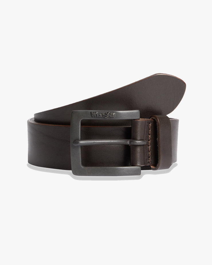 Wrangler Kabel Buckle Leather Belt - Brown | Wrangler Belts | JEANSTORE