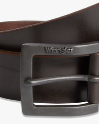 Wrangler Kabel Buckle Leather Belt - Brown | Wrangler Belts | JEANSTORE