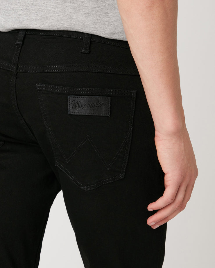 Wrangler Larston Slim Tapered Mens Jeans - Black Valley | Wrangler Jeans | JEANSTORE