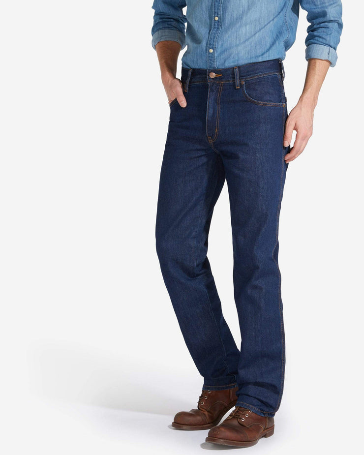 Wrangler Durable Quality Men Black Straight Regular Jeans W33 L32