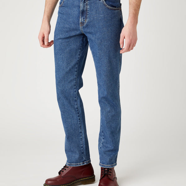 Wrangler Texas SLIM Mens Jeans - Stonewash Blue | Wrangler Jeans | JEANSTORE