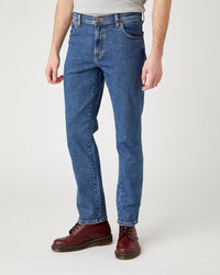 Wrangler Texas SLIM Mens Jeans - Stonewash Blue | Wrangler Jeans | JEANSTORE