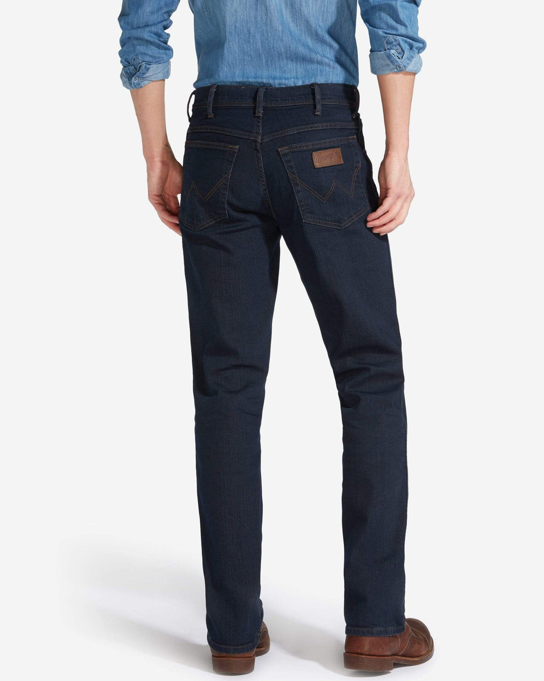 Wrangler Texas Stretch Original Fit Mens Jeans - Blue Black - Jeans and ...