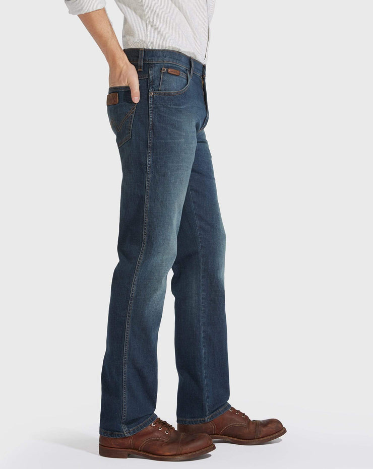 Wrangler Texas Stretch Authentic Straight Mens Jeans - Vintage Tint | Wrangler Jeans | JEANSTORE