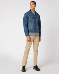 Wrangler Western Denim Jacket - Mid Stone | Wrangler Jackets & Coats | JEANSTORE