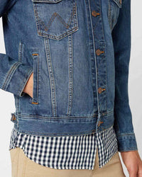 Wrangler Western Denim Jacket - Mid Stone | Wrangler Jackets & Coats | JEANSTORE