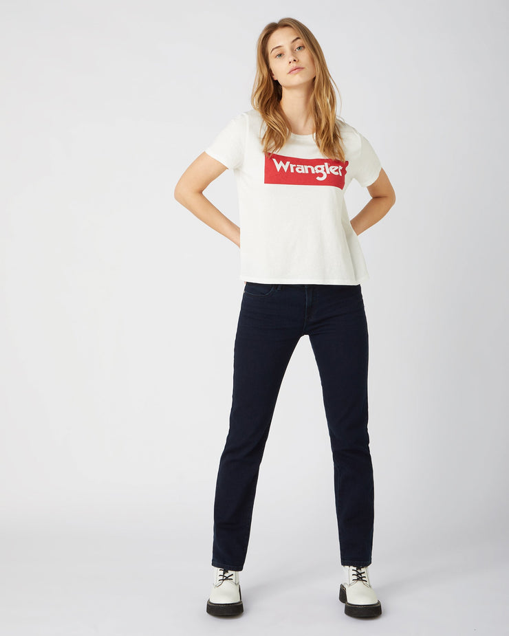Wrangler Womens Body Bespoke Straight Fit Jeans - Blue Black | Wrangler Jeans | JEANSTORE